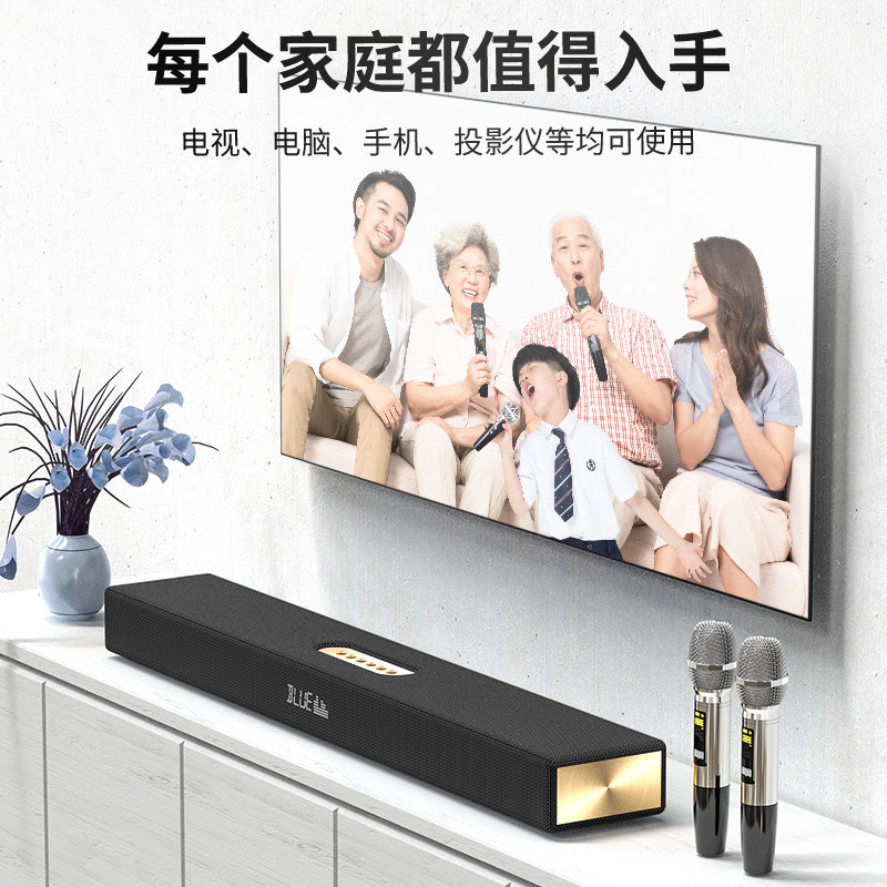 万音家庭ktv音响麦克风回音壁套装投影仪音响当贝投影仪无线家用话筒客厅卡拉ok一体机k歌神器音响一体机