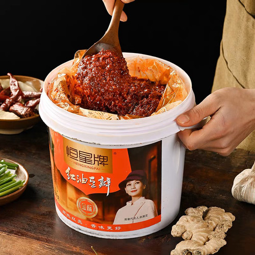 恒星牌红油豆瓣酱6kg/桶