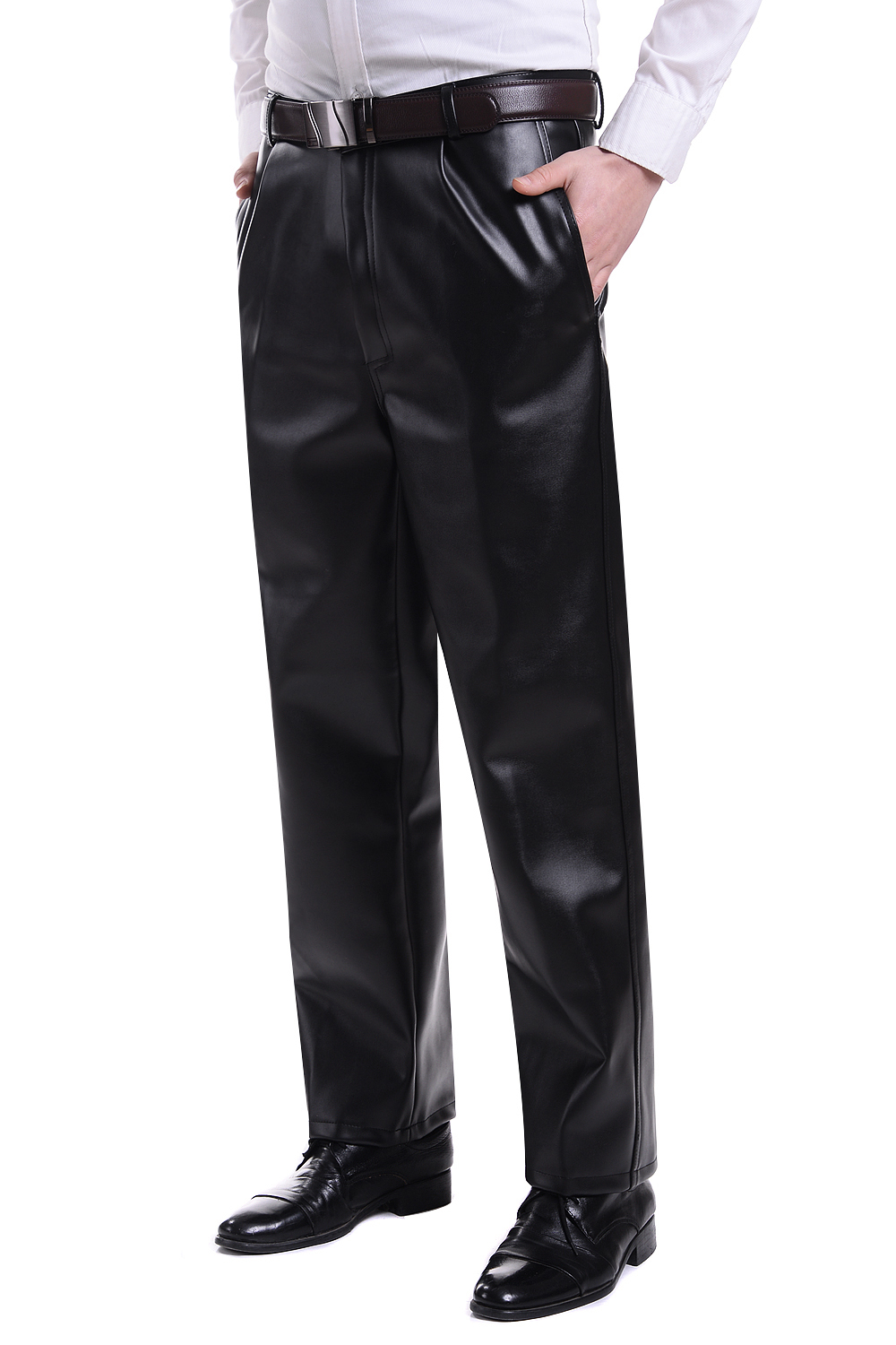 Pantalon cuir homme droit pour printemps - Ref 1476717 Image 3