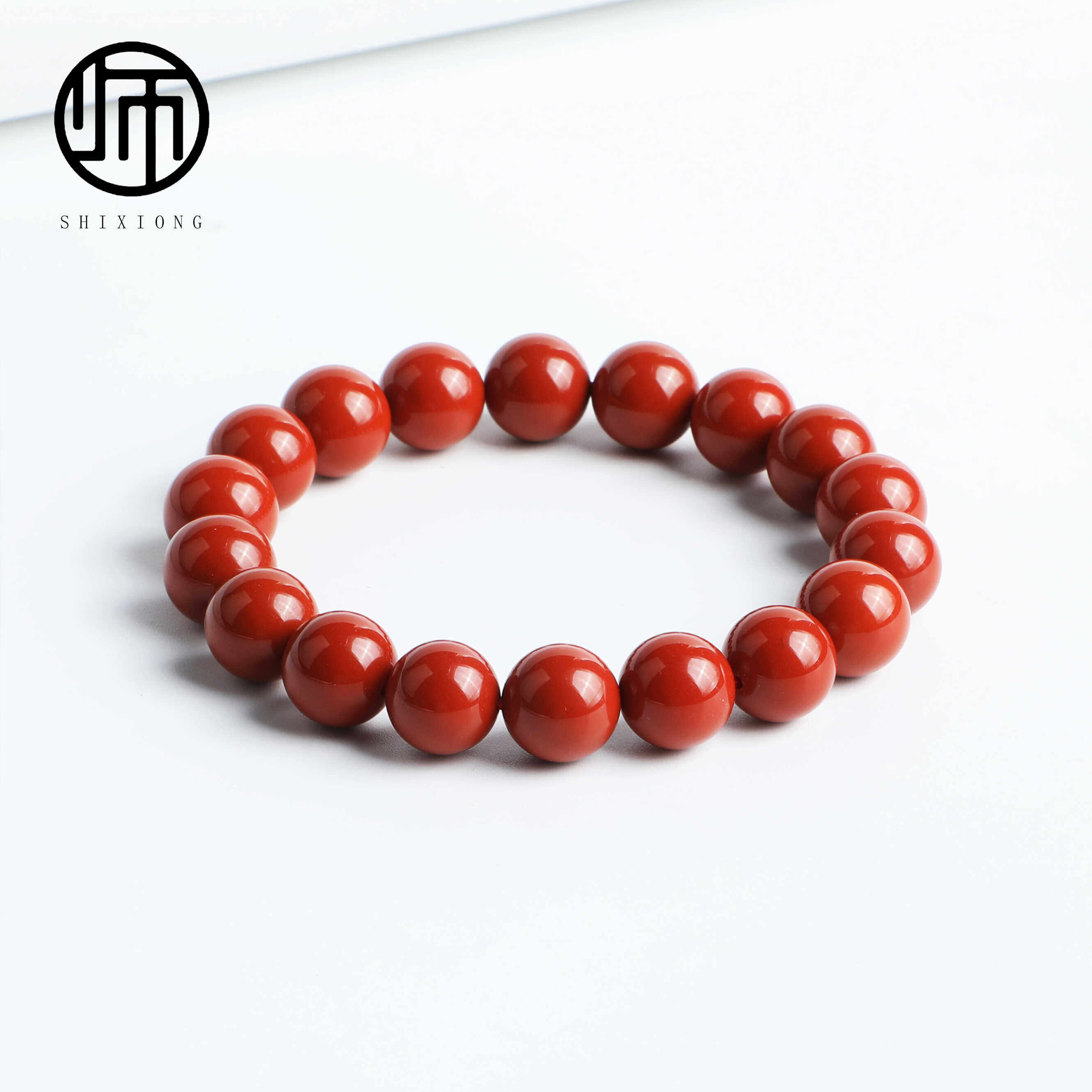 收藏级凉山天然无优化南红玛瑙手串瓦西原石满色满肉柿子红男女款