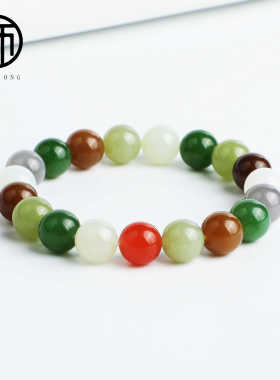 稀有品新疆圆珠手串天然和田玉