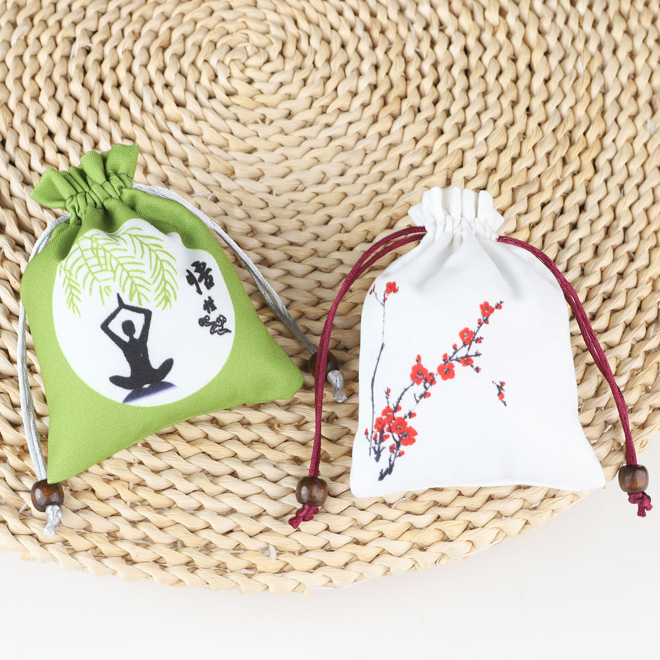 드래곤 보트 축제 향 주머니 향 주머니 헝겊 가방 중국 스타일 손으로 그린 ??잉크 향 주머니 빈 가방 보석 구슬 가방 사용자 정의 로고