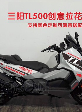 适用于三阳TL500贴纸创意车身贴个性装饰车贴 摩托车防水线条拉花