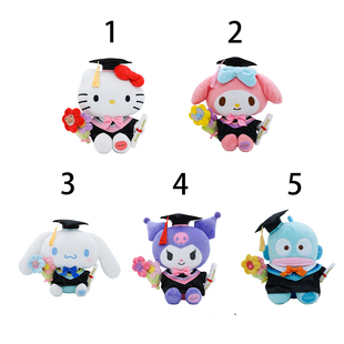 代购2026年5月份Hello Kitty/Sanrio 8寸小号毕业公仔--5款
