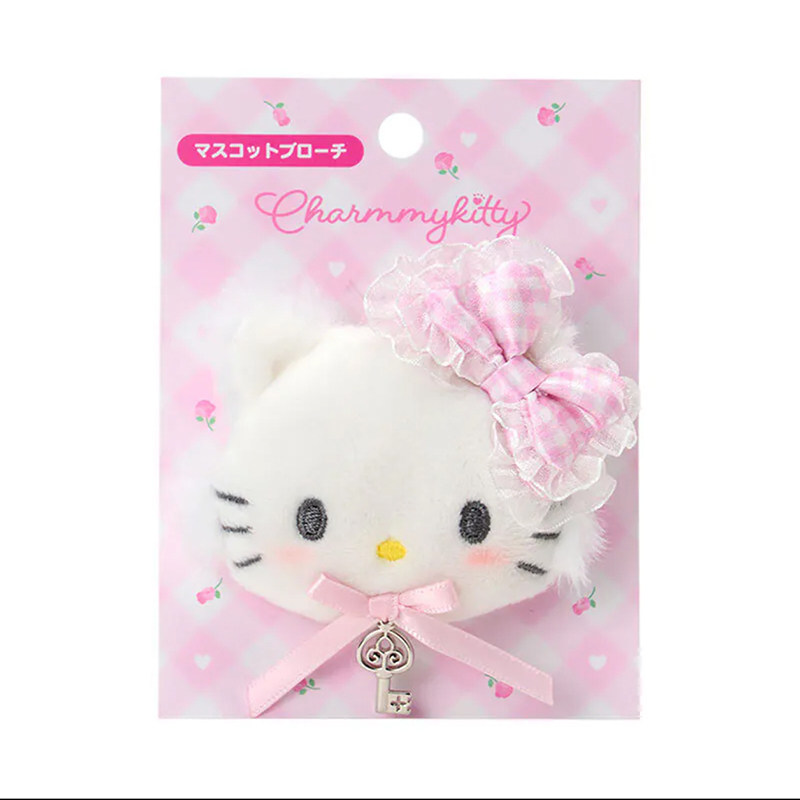 2025年12月份Charmmy Kitty 粉红格仔系列头形胸针