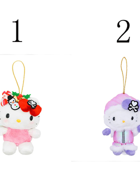 2025年12月份Hello Kitty 美版系列仙人圣诞掌毛公仔挂饰--2款
