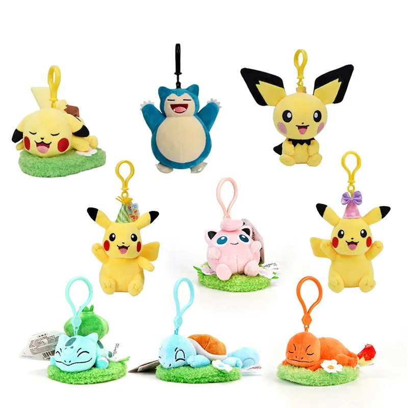 正版宝可梦挂件皮卡丘公仔挂饰伊布毛绒玩具神奇宝贝背包玩偶娃娃