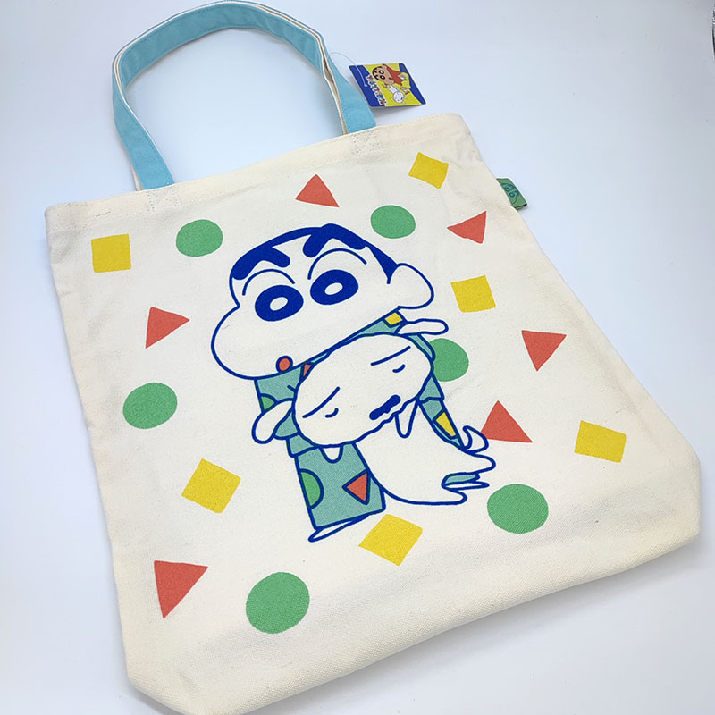 日本正品蜡笔小新小白睡衣帆布包托特包休闲背包单肩包通勤通学包
