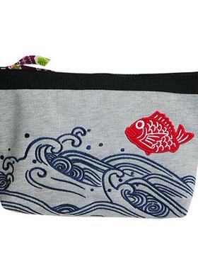 KNICK KNACK日本京都和风精美刺绣手拿包 夹包 ipad包 大收纳包