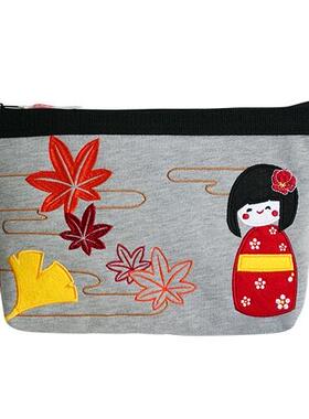 KNICK KNACK日本京都和风精美刺绣手拿包 夹包 ipad包 大收纳包