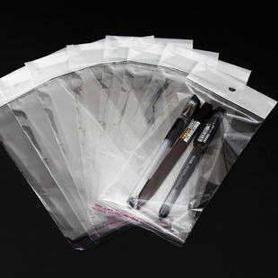白卡挂孔透明自粘袋透明卡挂钩吊袋小饰品内衣袜促销包装袋手机壳