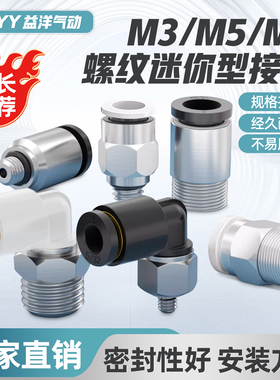 气动微型迷你接头PC/POC/PL/SL4-M3/4-M5/4-M6/6-M5/6-M6/6-01