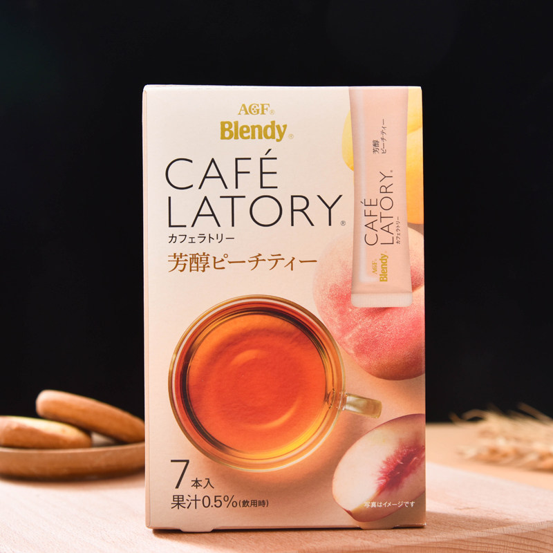 日本进口AGF Blendy cafe水果茶白桃果汁黄桃速溶阿萨姆红茶7条|msdalam kategori kopi/oatmeal/Dibancuh ke dalam teh, Lotus root kanji/oatmeal/minuman Chong, Dibancuh ke dalam teh, jus - dari Buy2taobao.com untuk memberikan perkhidmatan ejen Taobao profesional membeli