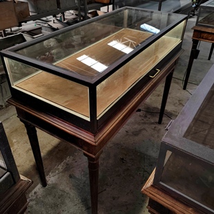 实木珠宝展示柜古董玉器玻璃柜台首饰品陈列柜中古复古中岛台现货