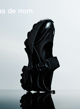 Pas de nom临界之境城市户外山系真皮黑色厚底运动玛丽珍休闲单鞋