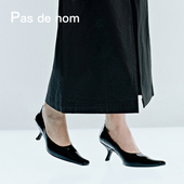 nom 原创设计师复古Vintage高跟鞋 Pas 摩登翘头中古感长头单鞋