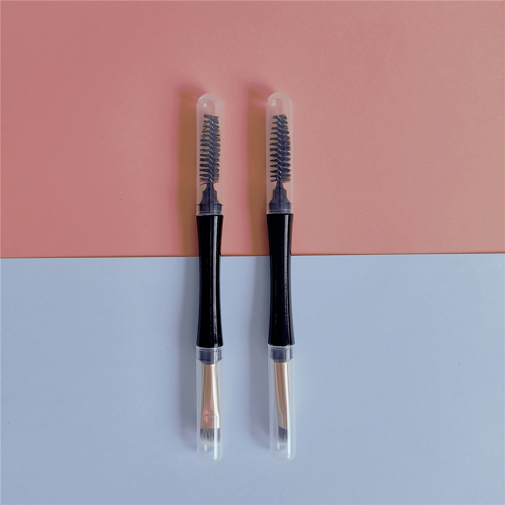带盖双头眉刷睫毛刷软毛眉粉刷子便携旅行斜角眉刷眉粉散粉化妆刷