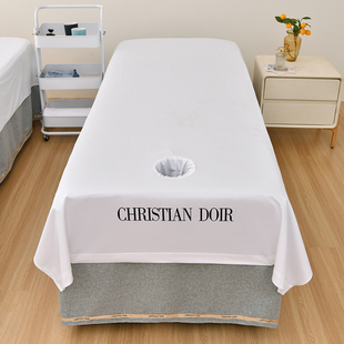 美容院床单带洞一客一换专用柔肤棉按摩床非一次性趴洞巾防尘罩