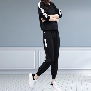 2025春季新品运动套装女休闲时尚两件套小个子大码胖女mm减龄个性