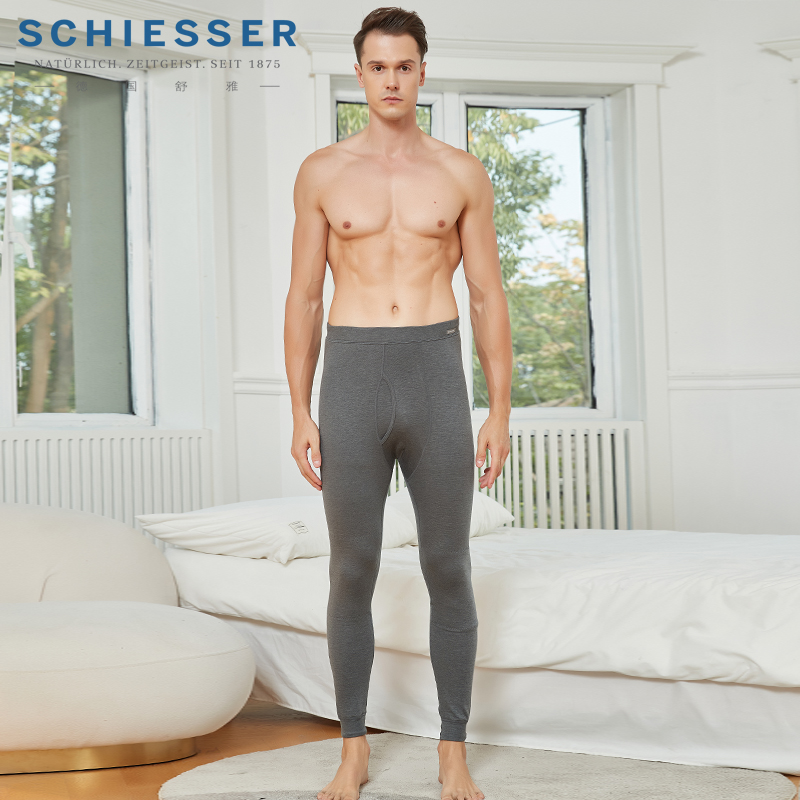 德国舒雅保暖内衣男保暖裤 19342Y阿米诺5.0羊毛双层加厚加绒秋裤