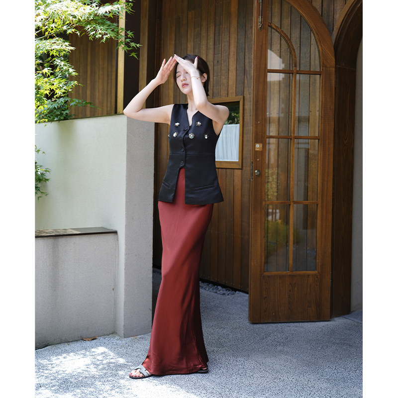 SerioLudere蛋仔很懒缎面马甲