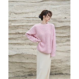 SerioLudere蛋仔很懒 78%羊驼毛2色宽松慵懒时髦显瘦遮肉针织毛衣