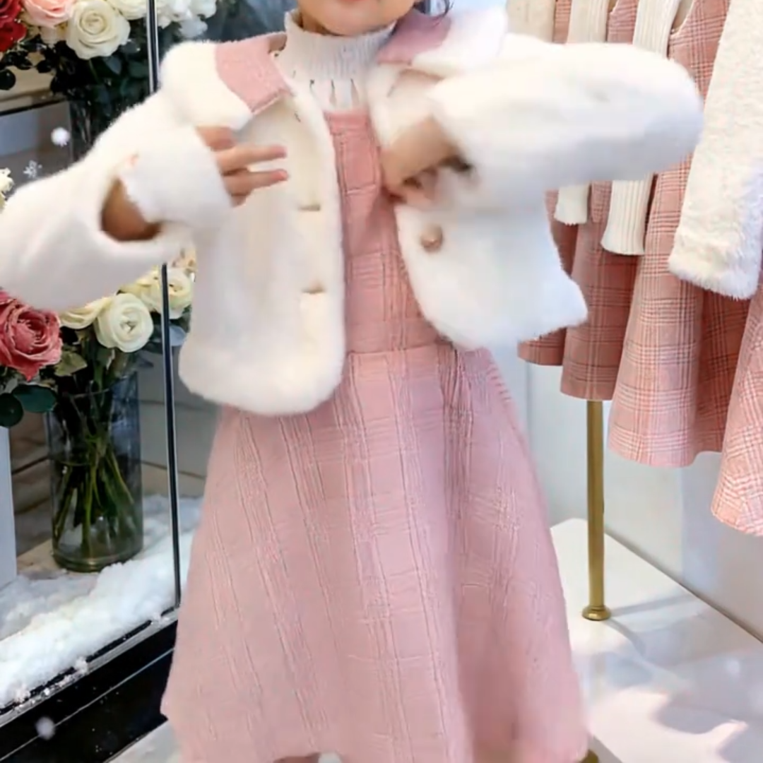 女童冬装2025新款网红呢子套装秋冬儿童公主裙毛呢外套洋气套装裙,童装/婴儿装/亲子装,连衣裙,淘宝优惠券,粉丝福利购,淘宝优惠卷