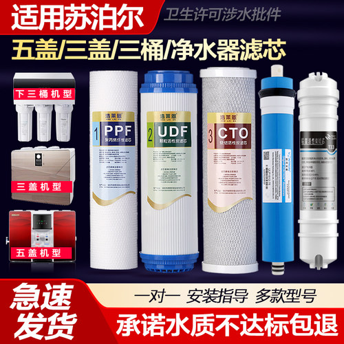 适用苏泊尔SJRF1/HR506/R501/601净水器滤芯全套RO反渗透活性炭PP
