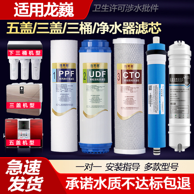 适用龙巍净水器滤芯家用纯水机NLW-R1-F/LW-RO-50五级PP棉活性炭
