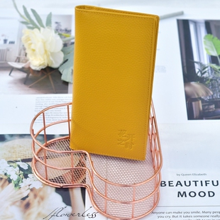 时尚女款钱包2025年新款真皮长款超薄蓝色手拿牛皮女士高端精致潮