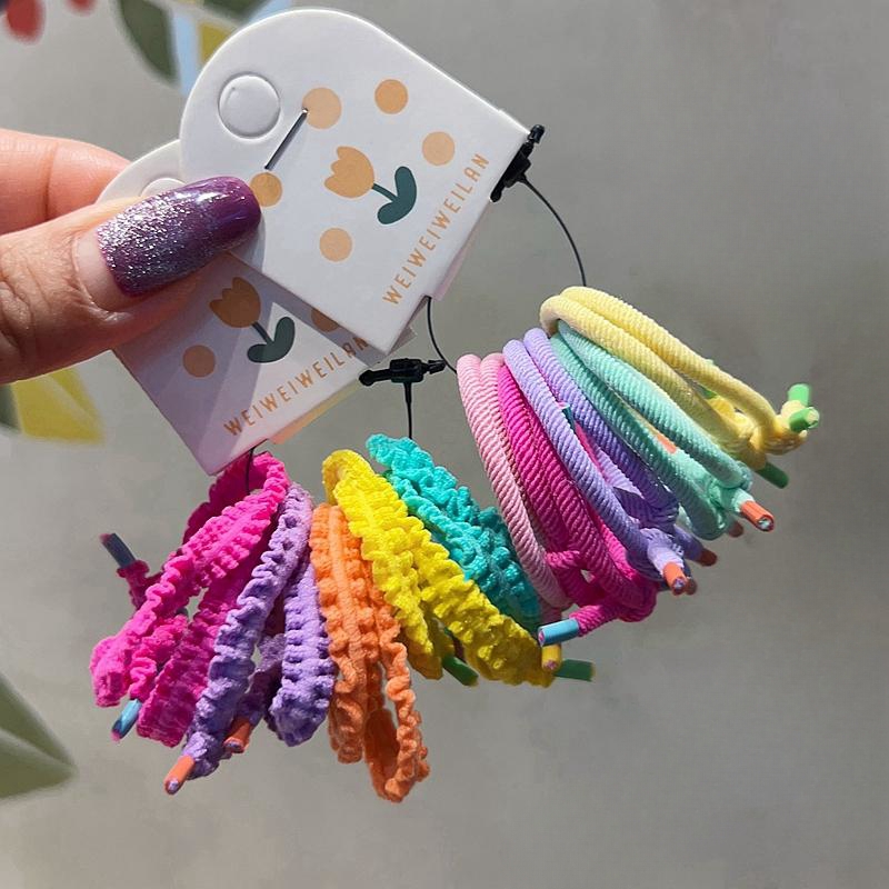 可爱10根装高弹不伤发儿童橡皮筋