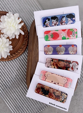 韩国进口KITSCH软萌少女压嘴发夹
