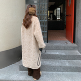 大货冬装皮毛一体带围巾9189/P245/K368，女装毛呢外套，2D109