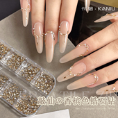 美甲12格迷你平底钻新款 爆闪蝴蝶星星水滴马眼锆石异形混装 彩钻