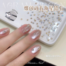 饰品 迷你异形平底指甲装 美甲爆闪星星锆石钻秋冬新款 香槟银色混装