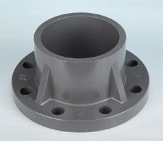 UPVC单片式一体法兰 日标锚牌PVC-U灰色塑胶给水DN80 89mm 3寸