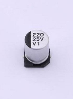 VT220UF25V167RV160 贴片型铝电解电容 220uF ±20% 25V SMD,D6.3