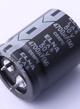 LA5-50V472MS33#B 牛角型电解电容 4700uF ±20% 50V 插件,D25xL3