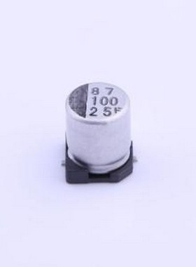 25CE100FS 贴片型铝电解电容 100uF ±20% 25V SMD,D6.3xL7.7mm