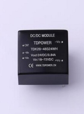 TDK20-48S24WH 电源模块 TDK20-48S24WH 插件,25.4x25.4mm