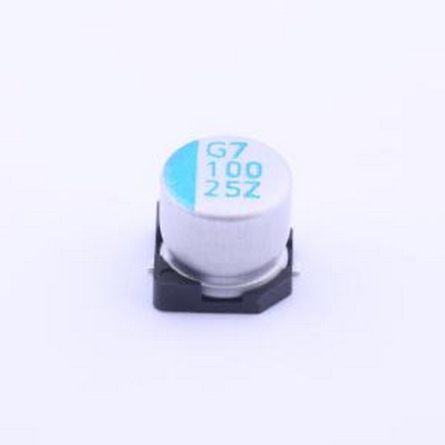OVZ101M1ETR-0606 固态电容 100uF ±20% 25V SMD,D6.3xL5.9mm
