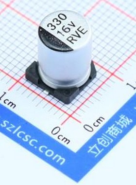 RVE1C331M0810 贴片型铝电解电容 330uF ±20% 16V SMD,D8xL10.2m
