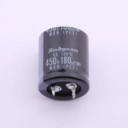 450MXH180MEFCSN25X28 牛角型电解电容 180uF ±20% 450V 插件,D2