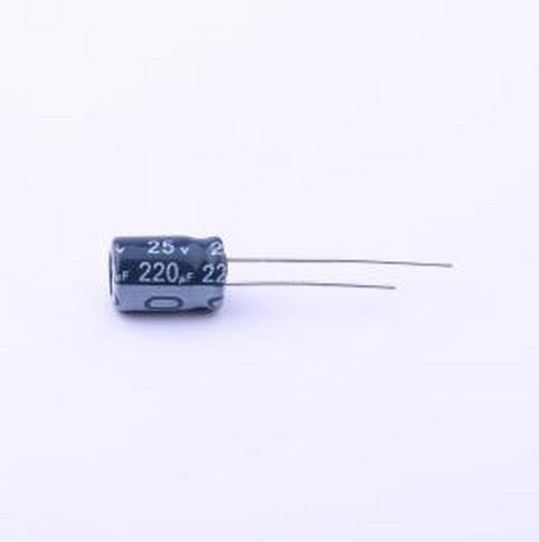 ECR1EBK221MLL080011 直插铝电解电容 220uF ±20% 25V 插件,D8xL