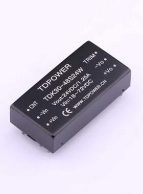 TDK30-48S24W 电源模块 TDK30-48S24W 插件,25.4x50.8mm