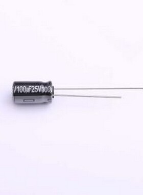 ECA1EHG101 直插铝电解电容 100uF ±20% 25V 插件,D6.3xL11.2mm