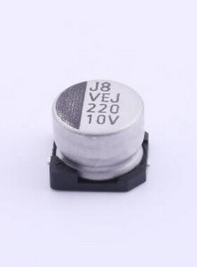 VEJ221M1ATR-0806 贴片型铝电解电容 220uF ±20% 10V SMD,D8xL6.