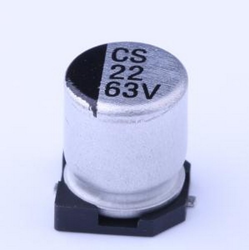 CS1J220M-CRE77 贴片型铝电解电容 22uF ±20% 63V SMD,D6.3xL7.7