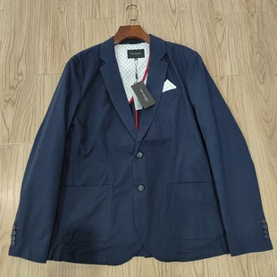 西装 春秋男士 纯棉休闲半挂西便服单件上衣外套 外贸欧单断码 新款