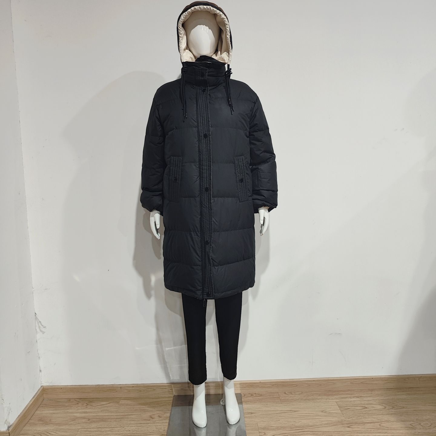 外贸法国尾货冬季女轻奢90鹅绒服